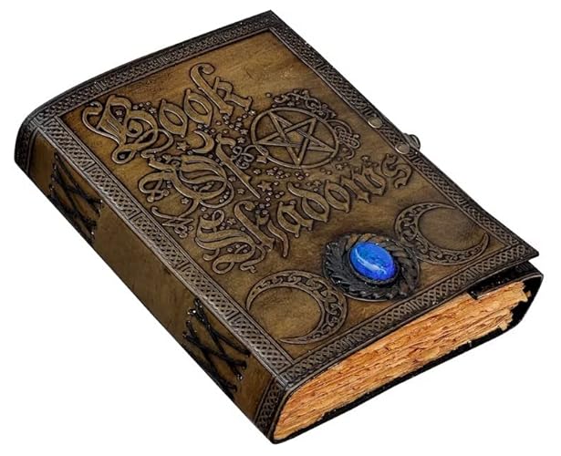 Book of Shadows, Leather Grimoire, Leather Journal, Magic Book, Celtic Journal The Morrigan, Leather Book Travel Notebook,