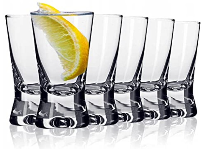 Galvog® Shot Glasses 25ml | Set of 6 Shot Glasses | Heavy Base Shot Glasses (Pack of 6) - Pack of 6