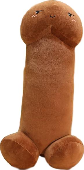 Giant Erect D Pillows (8 VARIANTS, 4 SIZES) - Brown (Shy) / 35" / 100 cm