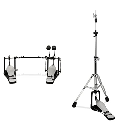 PDP By DW 800 Series (Double Chain) Bass Drum Pedal (PDDP812) & PDP By DW 800 Series Two Legs Hi-Hat Stand (PDHH812) - Pedal + Stand
