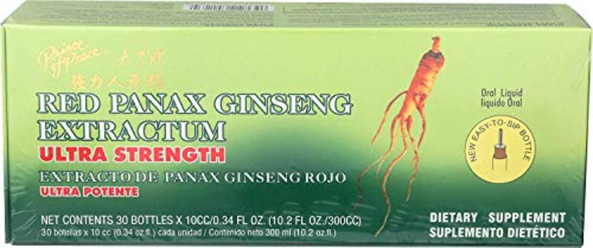 Prince Of Peace Red Panax Ginseng Extractum Ultra Strength, 0.34 Fl Oz (Pack of 30)
