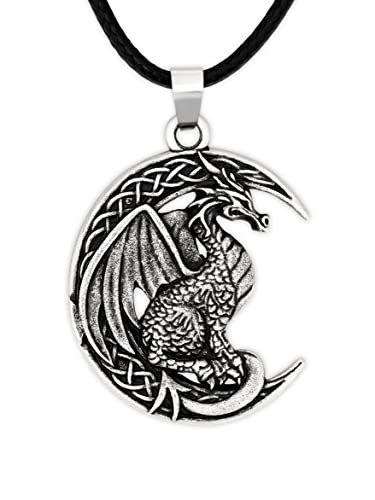HAQUIL Dragon Necklace, Medieval Mythic Dragon Totem Pendant, Dragon Jewelry Gift for Men and Women - 3