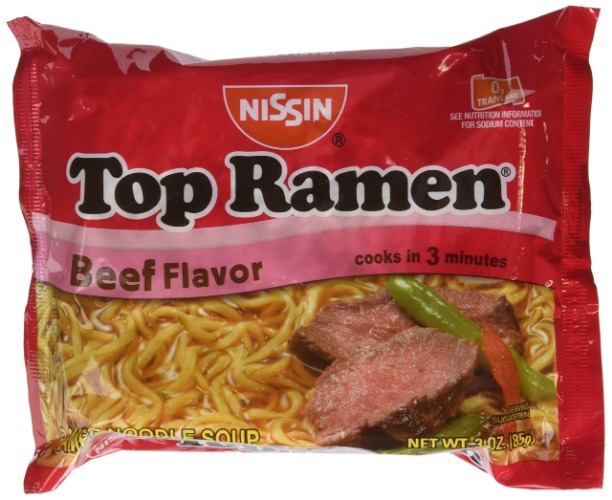 Nissin Top Ramen, 3 OZ (Pack of 24) - 