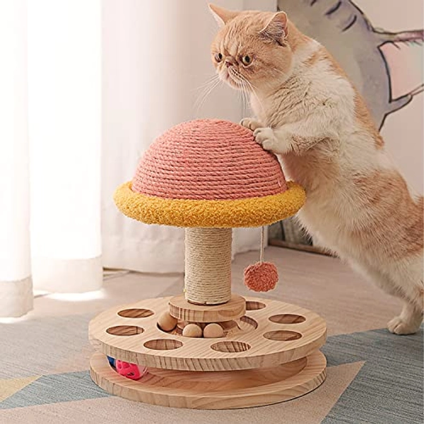 Throne Zephyr_Weather AGYM Cat Scratcher Toy, Natural Sisal Cat Scratching Ball, Anti