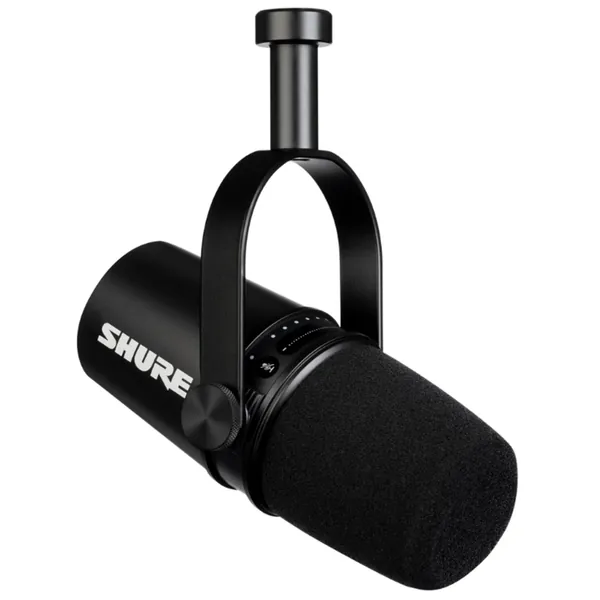 Shure MV7-K Professional Podcasting/Gaming Microphone - Black