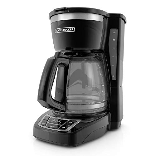 Black+Decker CM1160B 12-Cup Programmable Coffee Maker, Black/Stainless Steel - Black