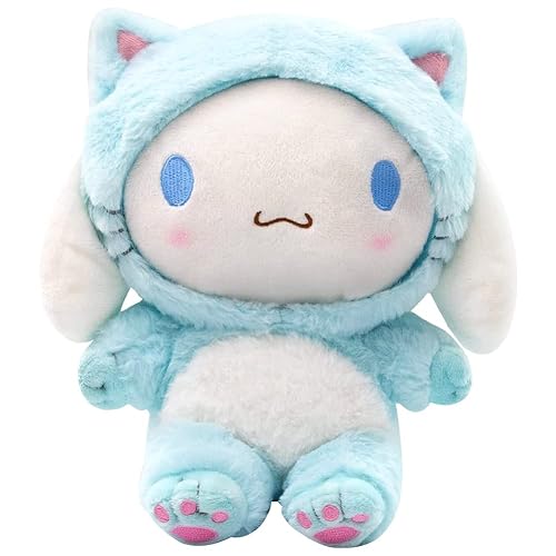Ksopsdey Cinnamoro-ll Plush Toy, Figures Plush,Cinnamoro-ll Soft Stuffed Toys,Cartoon Plush Kawaii Anime Theme Series Stuffed Animal Dolls Cute Soft For Fans Boys And Girls Birthday Gift,Blue
