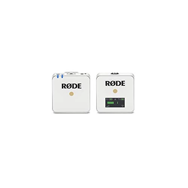 RØDE Wireless GO White Ultra-kompaktes drahtloses Mikrofonsystem mit integriertem Mikrofon (weiß)