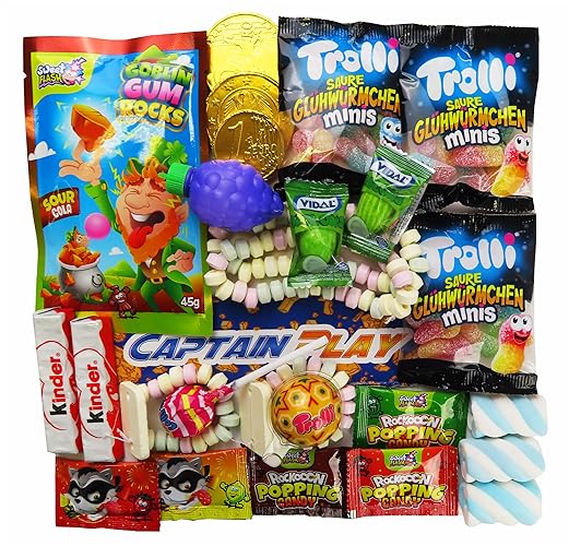 CAPTAIN PLAY | Adventskalender Füllung | mit Schokolade und Süßigkeiten | 24-teilig | Adventskalender 2024 selber befüllen mit zufälliger und überraschender Auswahl