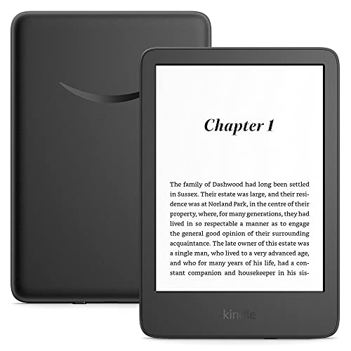Kindle (2022 release) | The lightest and most compact Kindle, now with a 6", 300 ppi high-resolution display and double the storage | With ads | Black - Without Kindle Unlimited - Black - With Ads