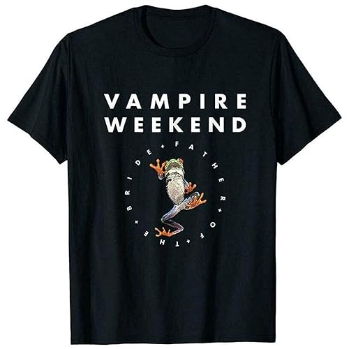 Short Sleeve?The Father of Bride Funny Vampire Weekend Frog Music Band T-Shirt Top - M