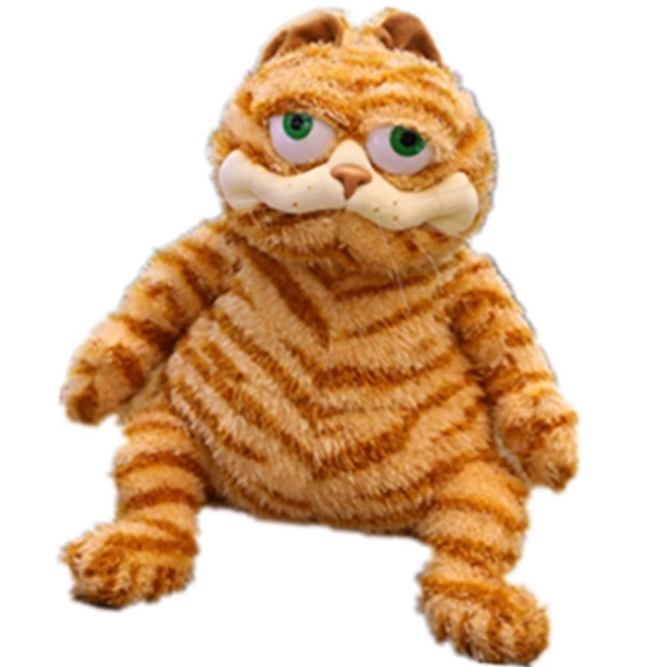 Fat Orange Cat Plush Fat Kitten Stuffed Animals Toy Lifelike Yellow Tabby Cat Kitty Toy Children Xmas Birthday Gifts (45cm)