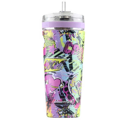 26oz Graffiti Flex Bottle with Metal Base