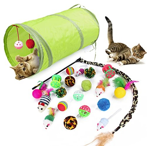 WeFine Cat Toys 21 Pcs Kitten Toys Cat Interactive Toys Set for Indoor Cats