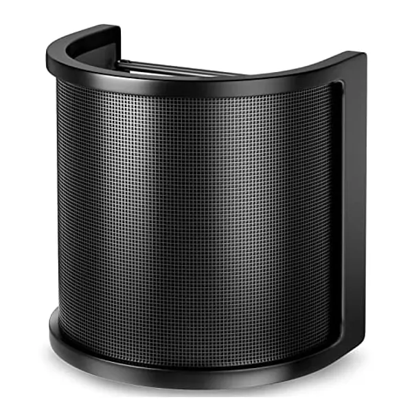 
                            Pop Filter,PEMOTech [Upgraded Three Layers] Metal Mesh & Foam & Etamine Layer Microphone Windscreen Cover Handheld Mic Shield Mask,Microphone Accessories for Vocal Recording,Youtube videos,Streaming
                        