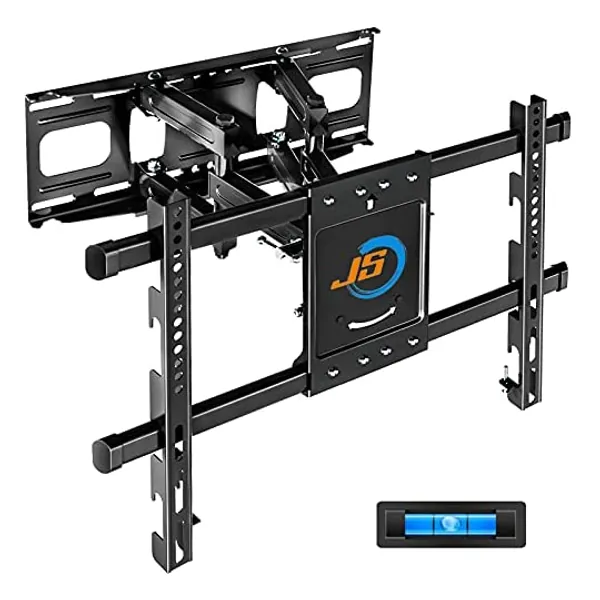 
                            TV Wall Mount Bracket with Two Height, JUSTSTONE Full Motion TV Bracket Dual Articulating Arms Swivels Tilts Rotation for Most 32-82 Inch LED Flat Curved TVs, Max VESA 600x400mm and 121 LBS
                        