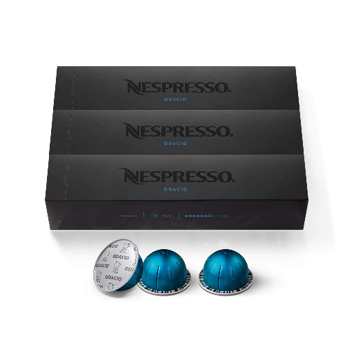 Nespresso Capsules VertuoLine, Odacio, Dark Roast Coffee, 30 Count Coffee Pods, Brews 7.77 Ounce (VERTUOLINE ONLY) - 10 Count (Pack of 3) Odacio Coffee
