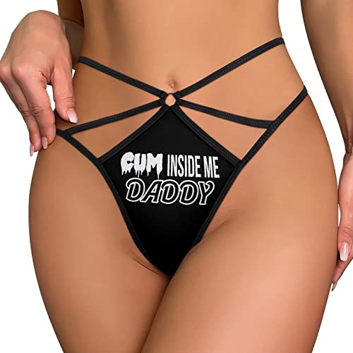 BAIJIAOYUN BITE ME Sexy G-String for Women, Breathable T-back Panties Thongs Underwear Funny Gifts - Large - Funny-13
