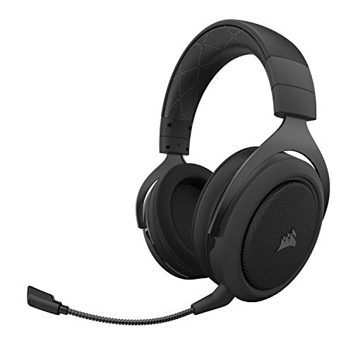 Corsair HS70 Pro Wireless Gaming Headset - 7.1 Surround Sound Headphones for PC, MacOS, PS5, PS4 - Discord Certified - 50mm Drivers – Carbon,Black - HS70 PRO WIRELESS