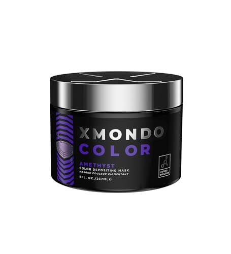 XMONDO Color Amethyst Color Depositing Mask & Semi Permanent Purple Hair Dye | Vegan Formula Hair Color with Bond Boosting Technology & Hyaluronic Acid to Nourish, Revitalize & Repair, 8 Fl Oz 1-Pack - Amethyst