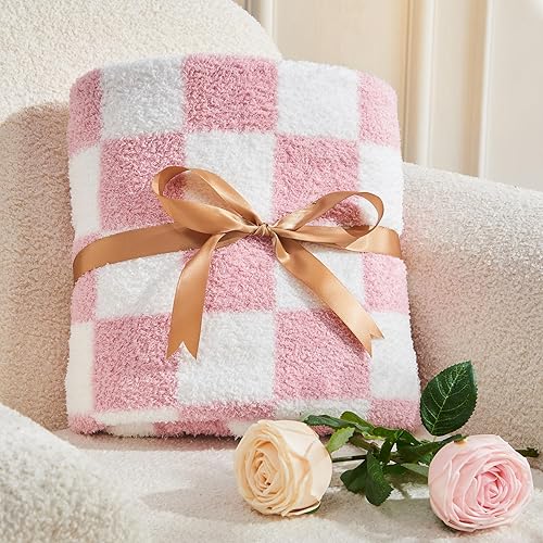 BEDELITE Checkered Blanket - Reversible Soft Cozy Fuzzy Blanket