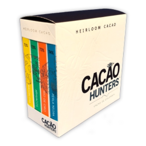 Cacao Hunters Heirloom Collection Dark Chocolate Gift by Bar & Cocoa
