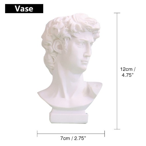 Classical Statue Flower Vases - 4.75" David