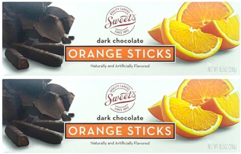 Sweet Candy Company Chocolate Covered Fruit Sticks (Dark Orange Pack of 2) - Dark Orange Pack of 2
