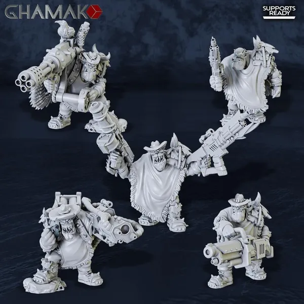 Wild West Orkz - Sharpshootaz - Ghamak 3D Printed 32 MM Scale