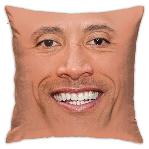 Ipamayah Rock Funny Face Throw Pillow Covers 18''X18'' Velvet Cozy Soft Funny Meme Throw Pillow Case Home Decor Pillowcase Cushion Case for Couch Sofa Bed