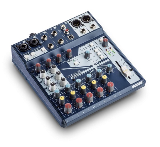 Soundcraft SCF-NTP8FX Notepad-8FX, Blue, 8-channel mixer