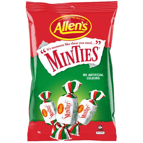 Allens Minties Chewy Bulk Bag Lollies, 1Kg