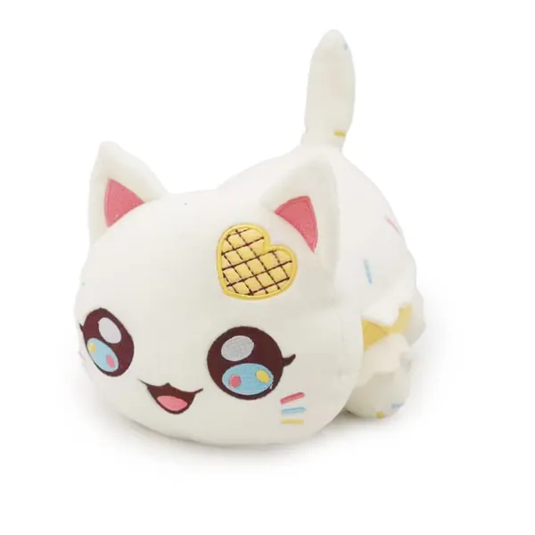 Cat Plushie - Mee meows Cat Food Plush Merch, Cat Mee Meow Plush Cute Anime Cartoon Cat Stuffed Animal Figure Toy Plush Pillow Gift for Fans Kids (ice cream)