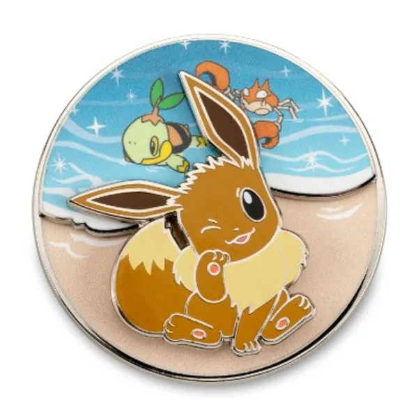 Eevee Beach Day Pokémon Spinning Scenes Pin