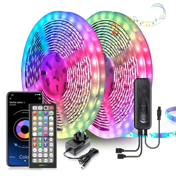 LED Strip Lights 20M Ultra-Long LED Lights Strip Music Sync, App Control with Remote, LED RGB LED Lights for Bedroom, DIY Color Options LED Tape Lights for Bedroom Ceiling Under The Cabinet