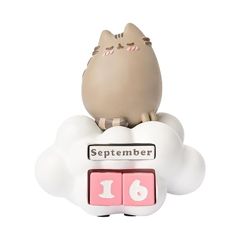 Official Pusheen Perpetual Calendar | Flip Calendar | Pusheen Calendar | Pusheen Desk Calendar | Pusheen Gifts | Pusheen Figure | Kawaii Stuff