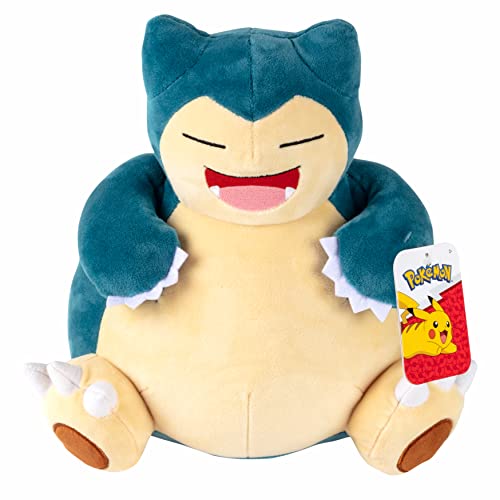 Pokémon 12" Large Snorlax Plush - Officially Licensed - Generation One - Quality & Soft Stuffed Animal Toy - Add Snorlax to Your Collection! - Great Gift for Kids, Boys, Girls & Fans of Pokemon - Blue