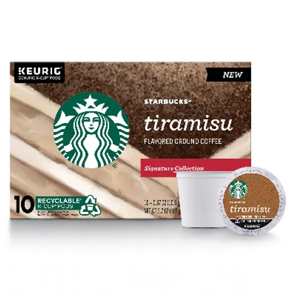 Starbucks Flavored K-Cup Coffee Pods — Tiramisu for Keurig Brewers — 1 box (10 pods)