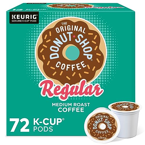 The Original Donut Shop Regular Keurig Single-Serve K-Cup Pods, Medium Roast Coffee, 72 Count (6 Packs of 12) - Original - 12 Count (Pack of 6)