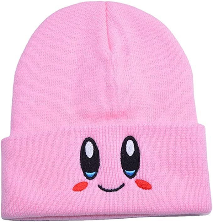 JILANI HANDICRAFT - Kirby Beanie Adult Size Anime Hat Accessory Pink Kawaii, Medium-Large - 