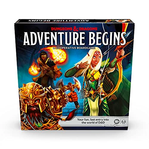 Dungeons & Dragons Adventure Begins, Cooperative Fantasy Board Game, Fast Entry to The World of D&D, Family Game for 2-4 Players, 10 and Up