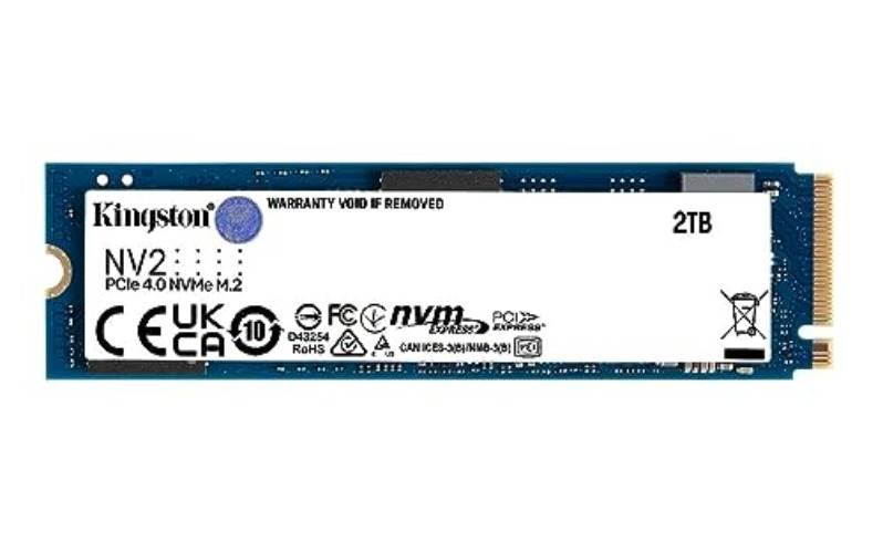 Kingston NV2 2TB M.2 2280 NVMe Internal SSD | PCIe 4.0 Gen 4x4 | Up to 3500 MB/s | SNV2S/2000G, White - Internal Solid State Drives - 2TB
