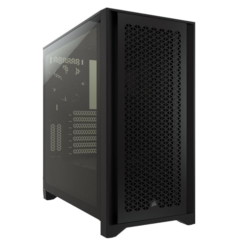 CORSAIR 4000D AIRFLOW Tempered Glass Mid-Tower ATX Case - High-Airflow - Cable Management System - Spacious Interior - Two Included 120 mm Fans - Black - 4000D AIRFLOW - Black