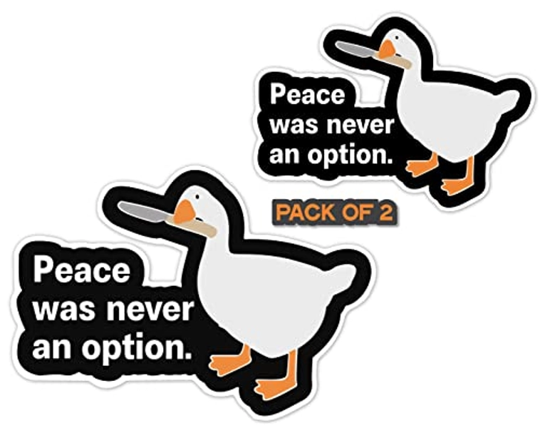 Imperial Vibes | Peace was Never an Option Sticker 2 Pack Vinyl Decal for Car Truck Van SUV Window Wall Cup Laptop, Waterproof Vinyl Window Bumper Sticker | - Imp 1