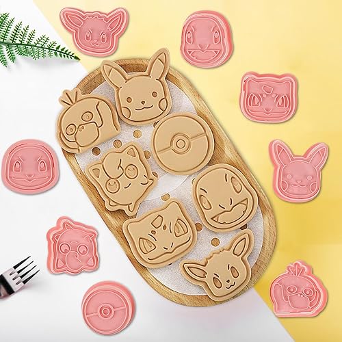 KingYH 16 Pcs Animals Cookie Cutters for Kids 3D Cartoon Biscuit Cutters for Baking Plastic Cookie Stamps Biscuit Molds for Children DIY Chocolate Mould Candy Baking Tools