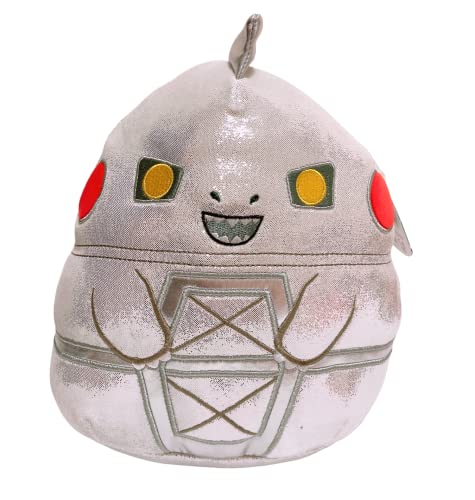 Squishmallows Kellytoy Godzilla Plush Toy (8/'' Mechagozilla), Grey, 8 Inch (SQK2817)