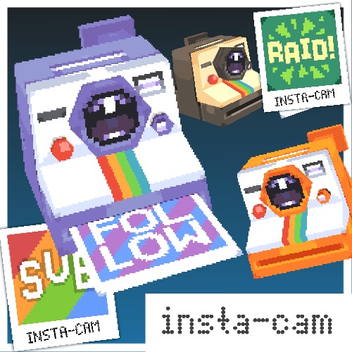Insta-Cam - Stream Alerts GIF Pack - Violet's Ko-fi Shop