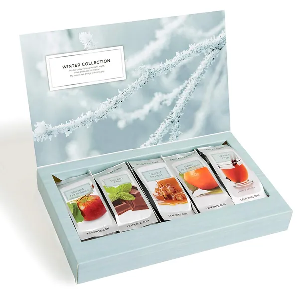 Tea Forte Single Steeps Winter Collection - Awarming selection of Teas for the season - Limited Edition - 15 Single Steeps Pouches