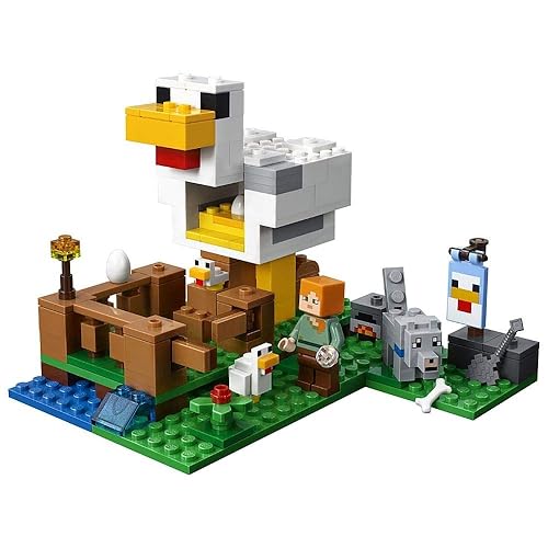 LEGO Minecraft The Chicken Coop 21140 Building Kit , 84 months to 168 months(198 Pieces) - Multicolor