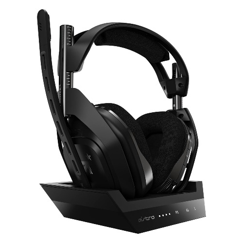 ASTRO Gaming A50, Wireless Gaming-Headset mit Ladestation, Dolby Audio, Game/Voice Balance Control, 2,4 GHz Kabellos, 9m Reichweite, für PS5, PS4, PC, Mac - Schwarz/Silber - ASTRO A50 PlayStation | PC